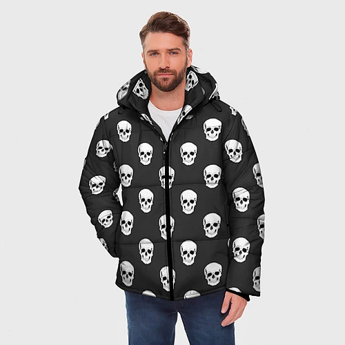 Мужская зимняя куртка BFMV: Skulls / 3D-Черный – фото 3