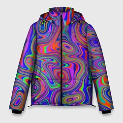 Куртка зимняя мужская Цветная текстура 5, цвет: 3D-черный