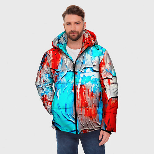 Мужская зимняя куртка Буйство красок / 3D-Черный – фото 3