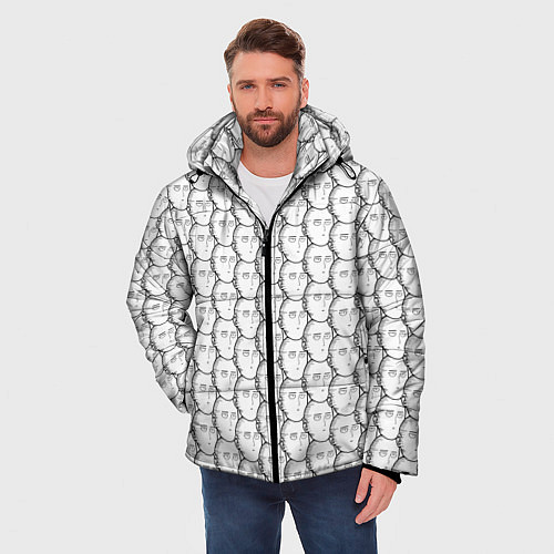 Мужская зимняя куртка OnePunchMan / 3D-Черный – фото 3