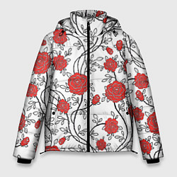 Куртка зимняя мужская Сад из Роз, цвет: 3D-черный
