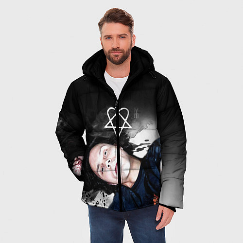 Мужская зимняя куртка HIM / 3D-Черный – фото 3