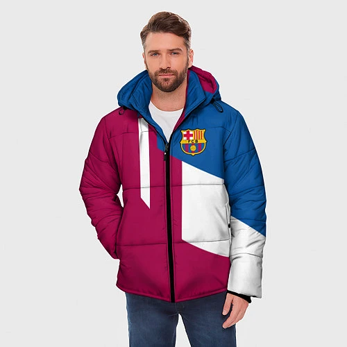 Мужская зимняя куртка FC Barcelona 2018 / 3D-Черный – фото 3