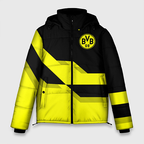 Мужская зимняя куртка BVB FC: Yellow style / 3D-Красный – фото 1