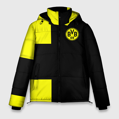 Мужская зимняя куртка BVB FC: Black style / 3D-Красный – фото 1