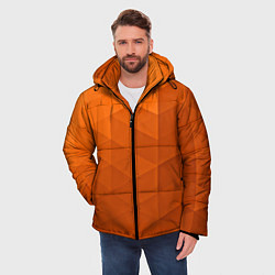 Куртка зимняя мужская Orange abstraction, цвет: 3D-черный — фото 2