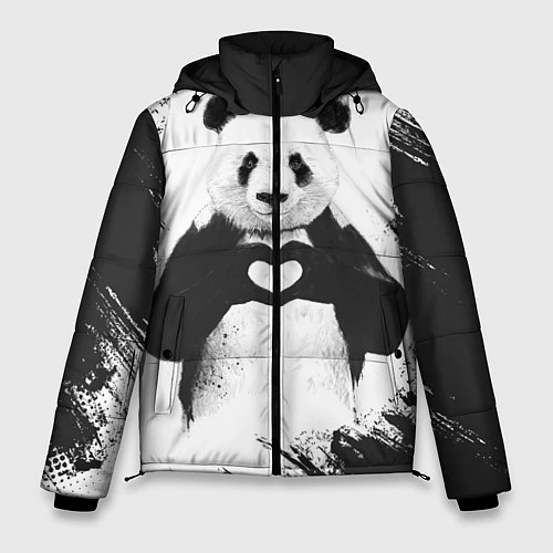 Мужская зимняя куртка Panda Love / 3D-Красный – фото 1
