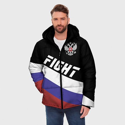 Мужская зимняя куртка Fight Russia / 3D-Светло-серый – фото 3