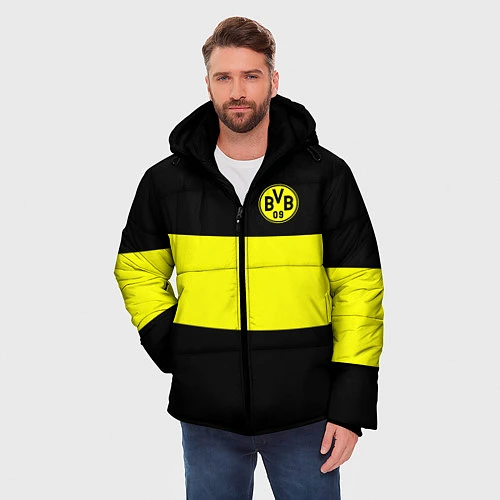Мужская зимняя куртка Borussia 2018 Black and Yellow / 3D-Черный – фото 3