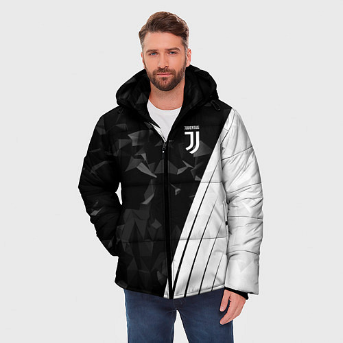 Мужская зимняя куртка FC Juventus: Abstract / 3D-Черный – фото 3