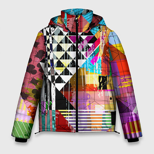 Мужская зимняя куртка RGB Geometry / 3D-Красный – фото 1