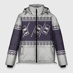 Куртка зимняя мужская Форсаж: Зимний узор, цвет: 3D-светло-серый