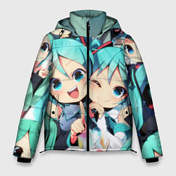 Куртка зимняя мужская Vocaloid, цвет: 3D-светло-серый