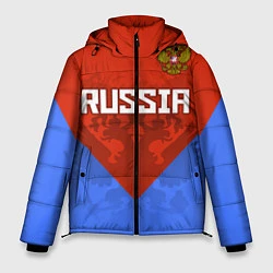 Куртка зимняя мужская Russia Red & Blue, цвет: 3D-черный