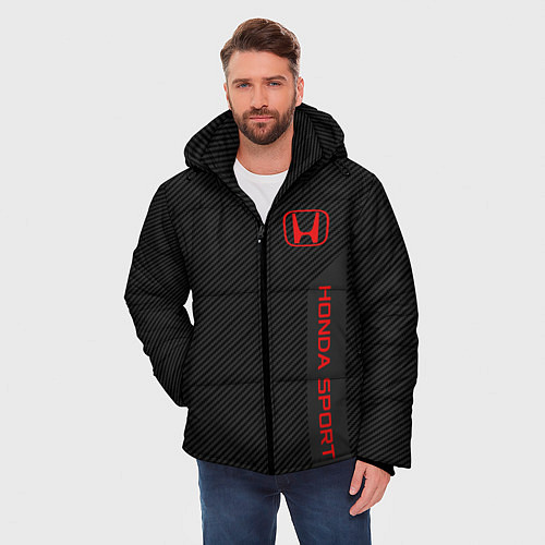 Мужская зимняя куртка Honda: Sport Line / 3D-Черный – фото 3