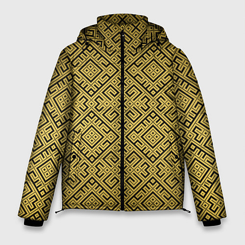 Мужская зимняя куртка Обережная вышивка / 3D-Красный – фото 1