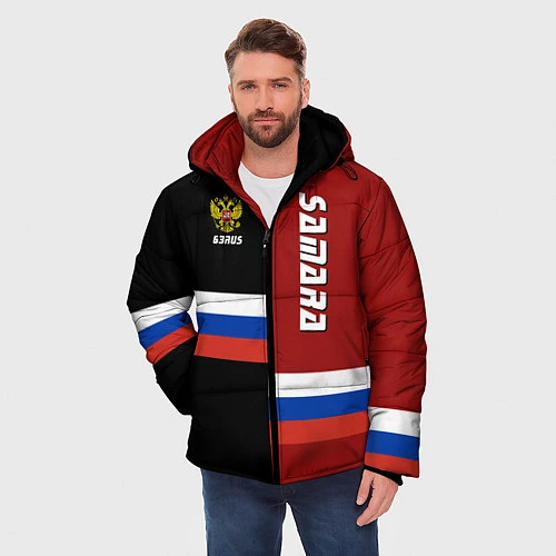 Мужская зимняя куртка Samara, Russia / 3D-Черный – фото 3