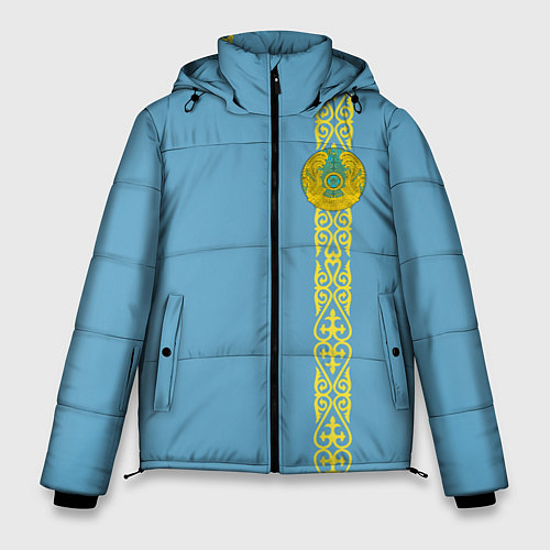 Мужская зимняя куртка I Love Kazakhstan / 3D-Красный – фото 1