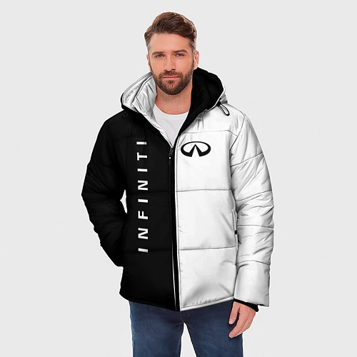 Мужская зимняя куртка Infiniti: Black & White / 3D-Черный – фото 3
