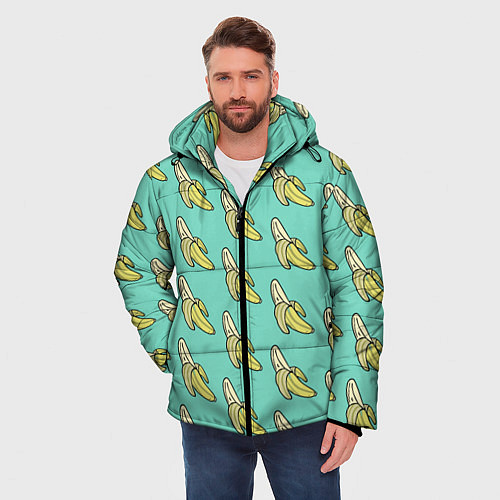 Мужская зимняя куртка Любитель бананов / 3D-Черный – фото 3