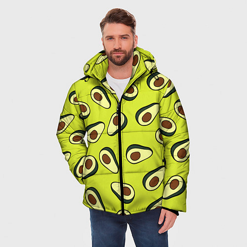 Мужская зимняя куртка Стиль авокадо / 3D-Черный – фото 3