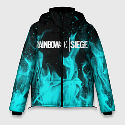 Куртка зимняя мужская R6S: Turquoise Flame, цвет: 3D-черный