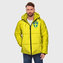 Куртка зимняя мужская Сборная Швеции: Домашняя ЧМ-2018, цвет: 3D-красный — фото 2