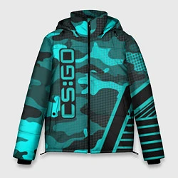 Куртка зимняя мужская CS:GO Blue Camo, цвет: 3D-черный