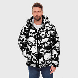 Куртка зимняя мужская Черепа ужаса, цвет: 3D-красный — фото 2