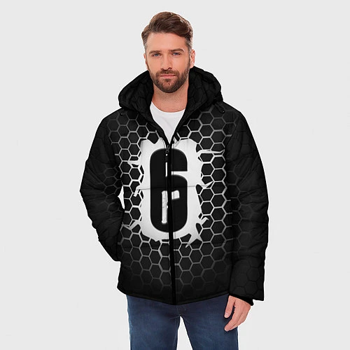 Мужская зимняя куртка R6S: Carbon Symbon / 3D-Черный – фото 3