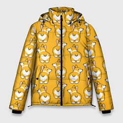 Куртка зимняя мужская Маленькие Корги, цвет: 3D-черный