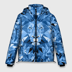 Куртка зимняя мужская Сине-бело-голубой лев, цвет: 3D-черный