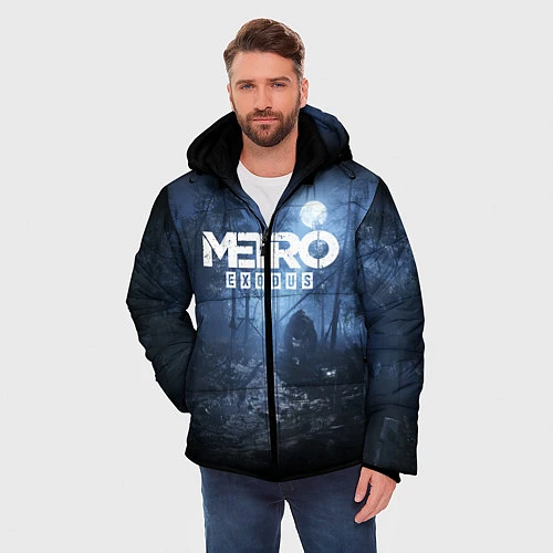 Мужская зимняя куртка Metro Exodus: Dark Moon / 3D-Черный – фото 3