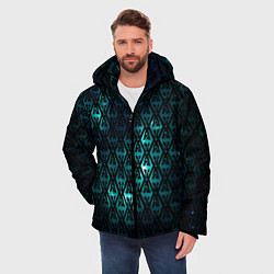 Куртка зимняя мужская TES: Blue Pattern, цвет: 3D-черный — фото 2