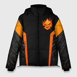 Куртка зимняя мужская Cyberpunk 2077: Samurai Style, цвет: 3D-черный