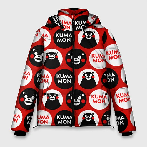 Мужская зимняя куртка Kumamon Pattern / 3D-Красный – фото 1