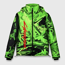 Куртка зимняя мужская Cyberpunk 2077: Green Breaks, цвет: 3D-черный