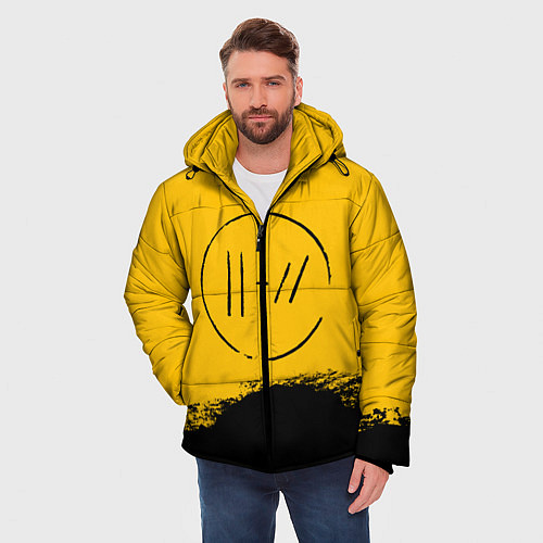 Мужская зимняя куртка 21 Pilots: Yellow Logo / 3D-Черный – фото 3