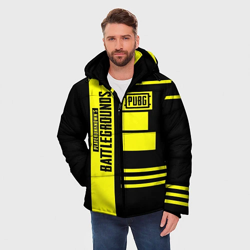 Мужская зимняя куртка PUBG: Yellow Lifestyle / 3D-Черный – фото 3