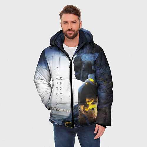 Мужская зимняя куртка Death Stranding: Exclusive / 3D-Черный – фото 3