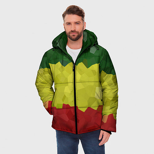 Мужская зимняя куртка Эфиопия / 3D-Светло-серый – фото 3