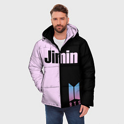 Куртка зимняя мужская BTS Jimin, цвет: 3D-светло-серый — фото 2