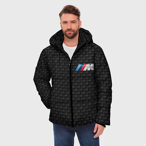 Мужская зимняя куртка BMW / 3D-Черный – фото 3