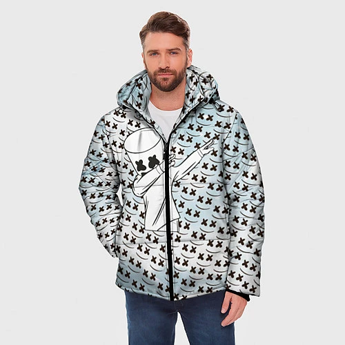 Мужская зимняя куртка Marshmello DAB / 3D-Черный – фото 3