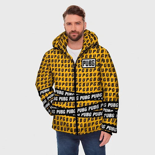 Мужская зимняя куртка PUBG Life: Yellow Style / 3D-Черный – фото 3