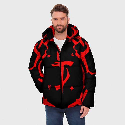 Мужская зимняя куртка DOOM: Red Slayer / 3D-Красный – фото 3