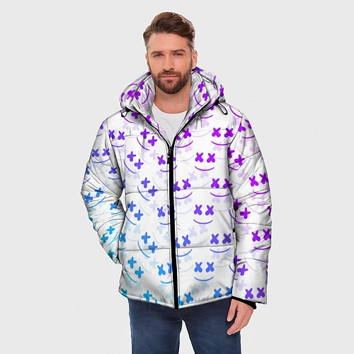 Мужская зимняя куртка Marshmello: Light Neon / 3D-Черный – фото 3