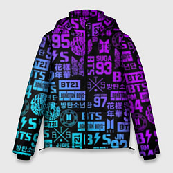 Куртка зимняя мужская BTS Logos, цвет: 3D-красный