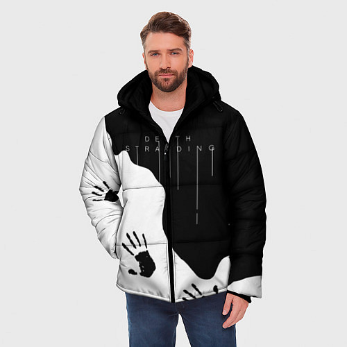 Мужская зимняя куртка DEATH STRANDING / 3D-Светло-серый – фото 3