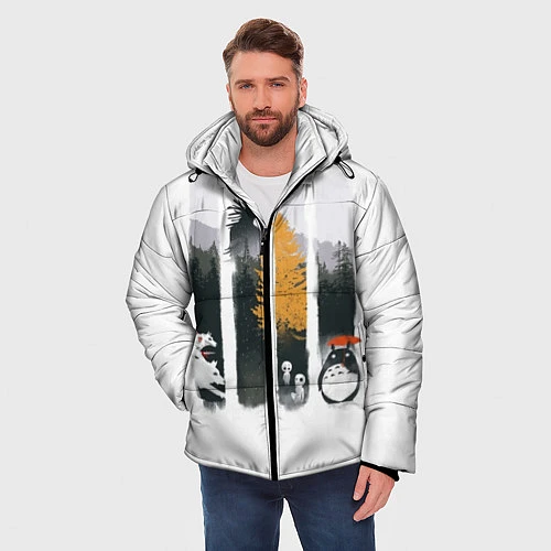 Мужская зимняя куртка Хранители Леса / 3D-Черный – фото 3